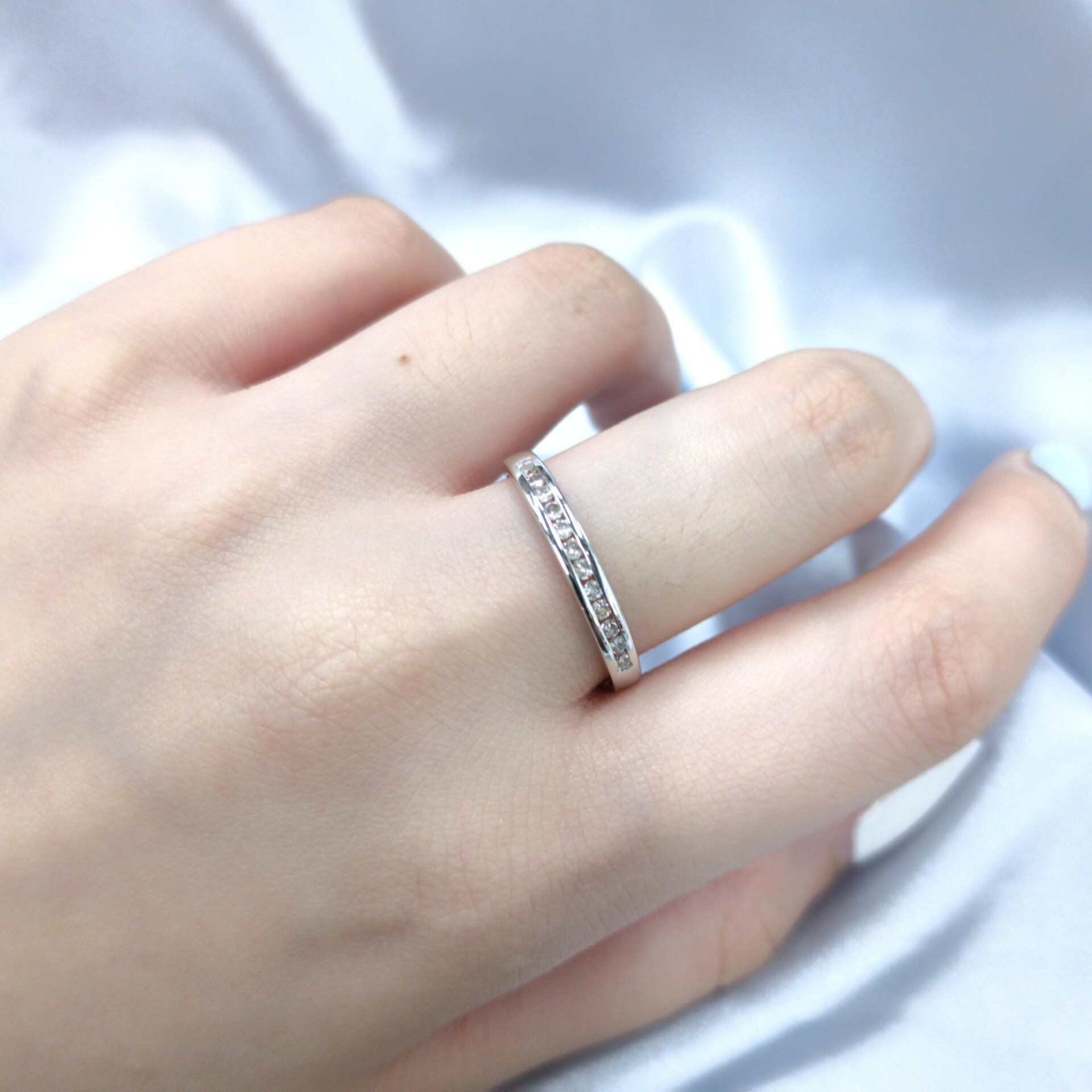 18K White Gold 0.18ct Diamond Ring