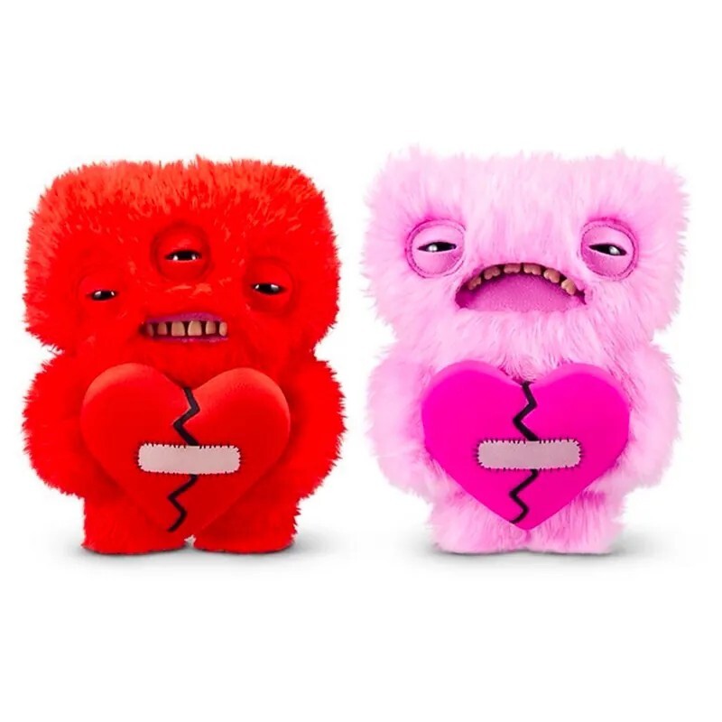FUGGLER FUNNY UGLY MONSTER LOVE FUGG 情人節限定 放克 牙寶 愛心怪獸 玩偶 牙齒 9吋-煩惱星怪(紅色)/吧唧怪(粉色)