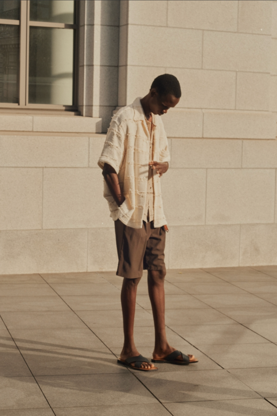 YOKE WOOL TROPICAL 2PLEATED EASY SHORTS