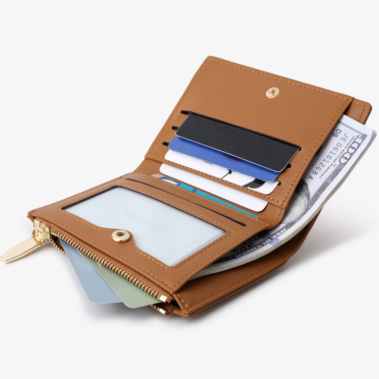 Geometric Diamond Print Zip Short Wallet