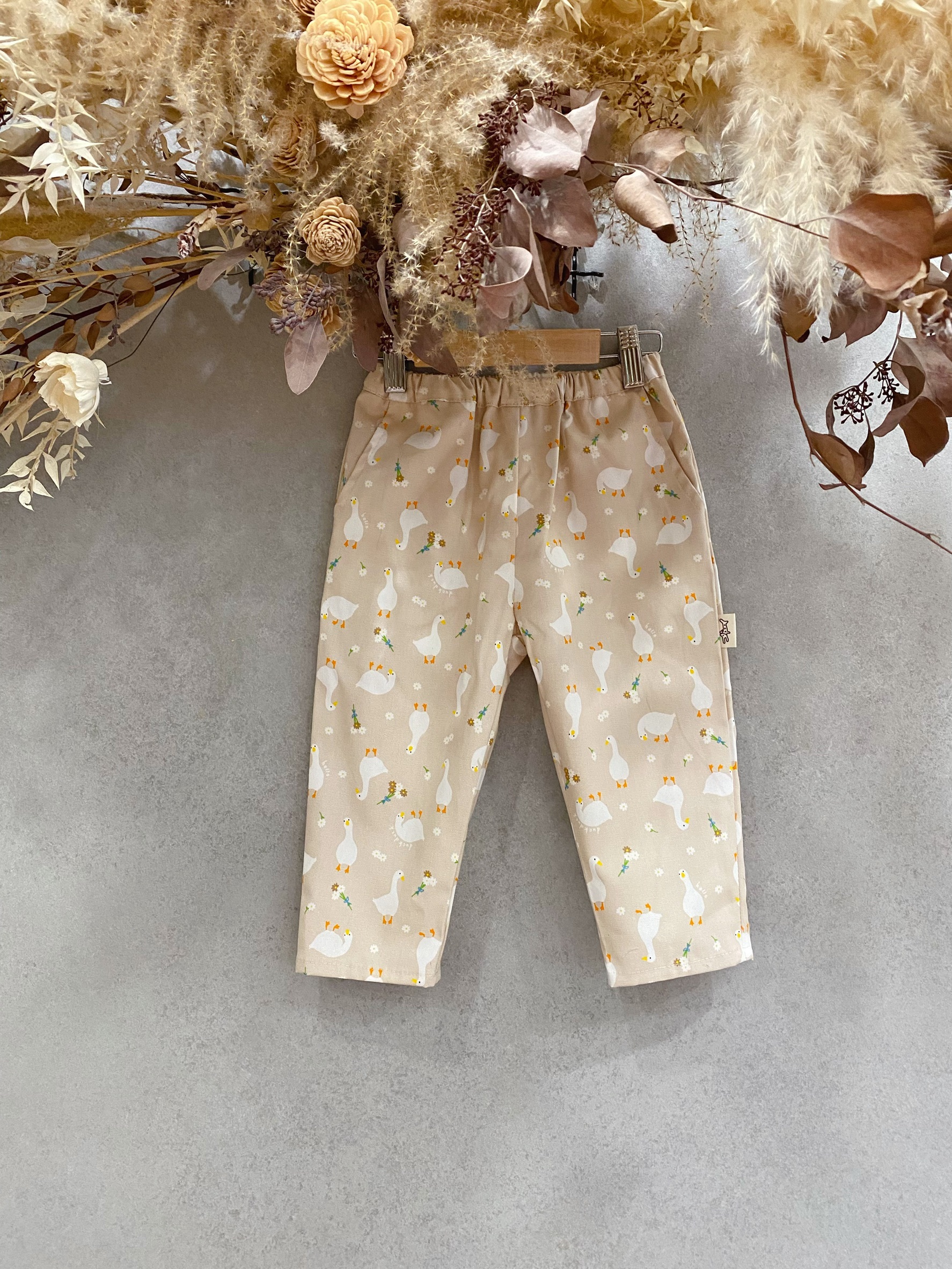 米底白鵝 口袋長褲 (90)