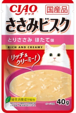 [$39 x 6包]CIAO 軟包  雞肉濃湯+扇貝40g