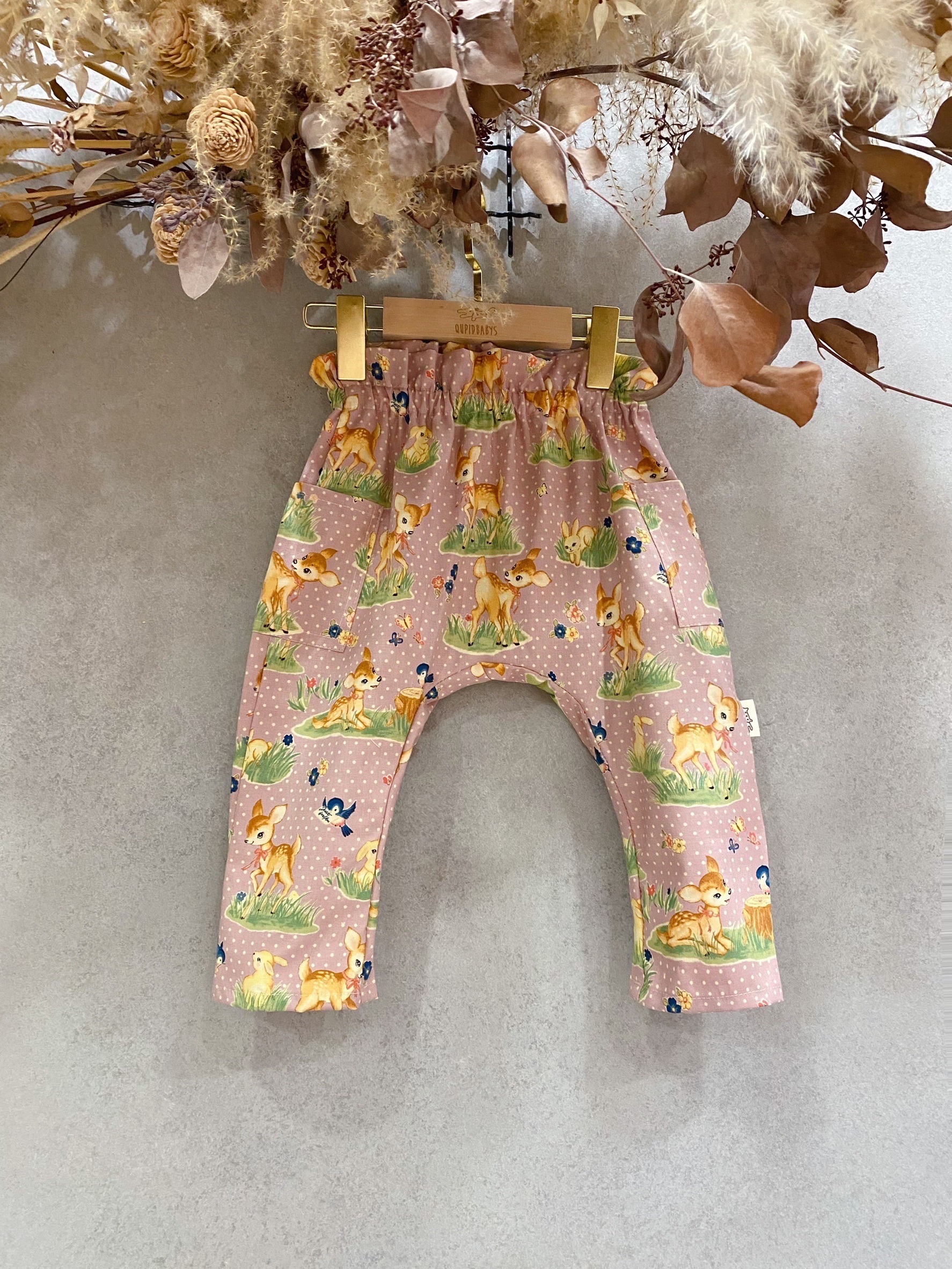 粉小鹿斑比 波浪長褲 (90)