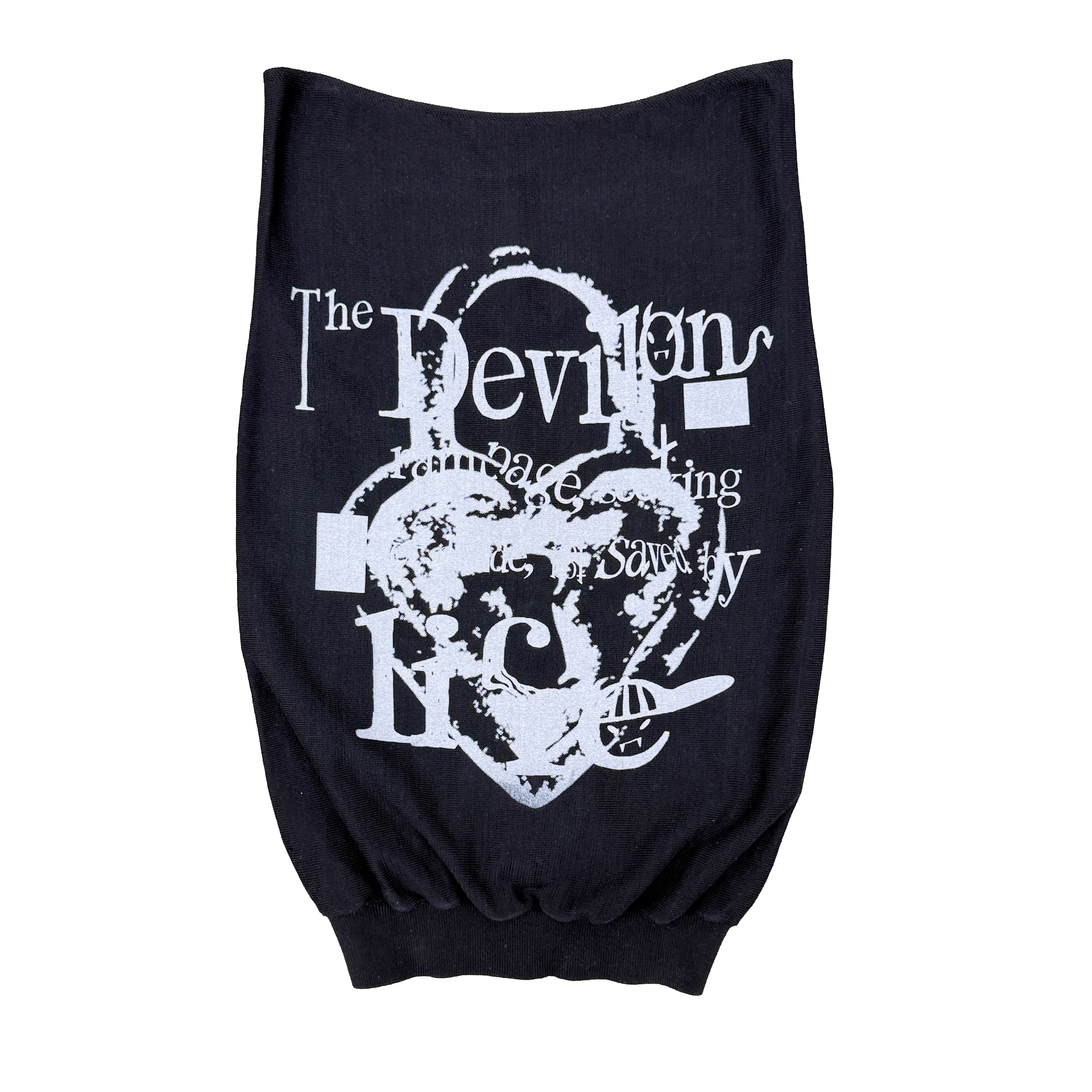 LUVSIVE WORKSHOP Devil’s Lock twisted halter tank - Black