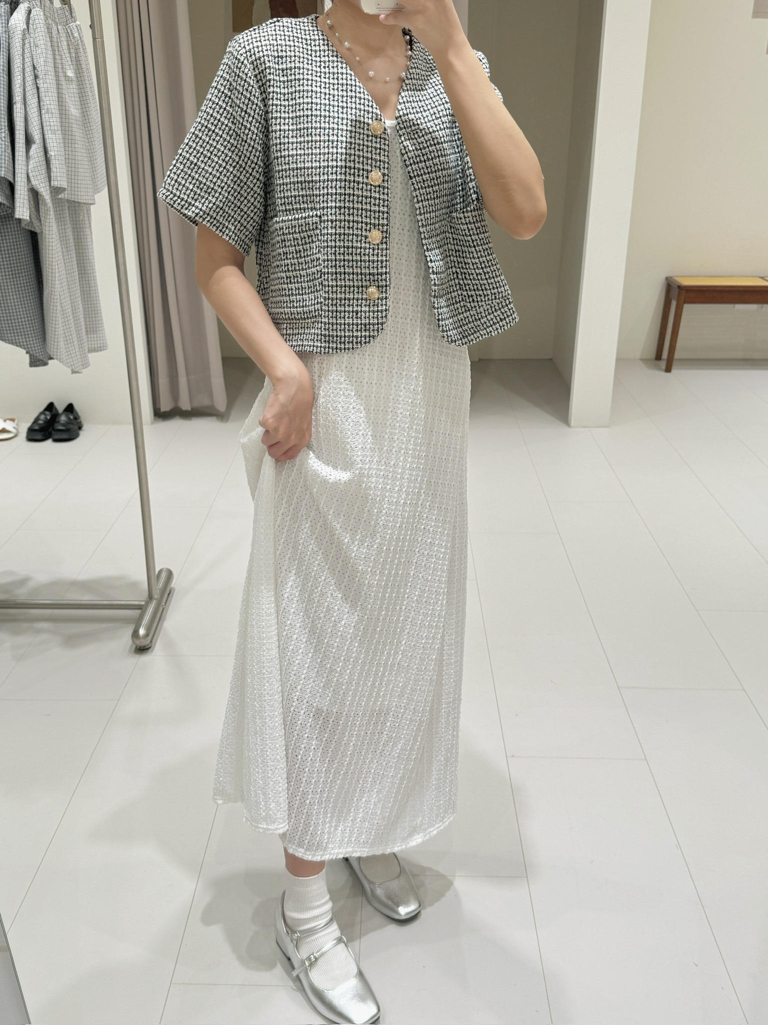 金釦小香風上衣