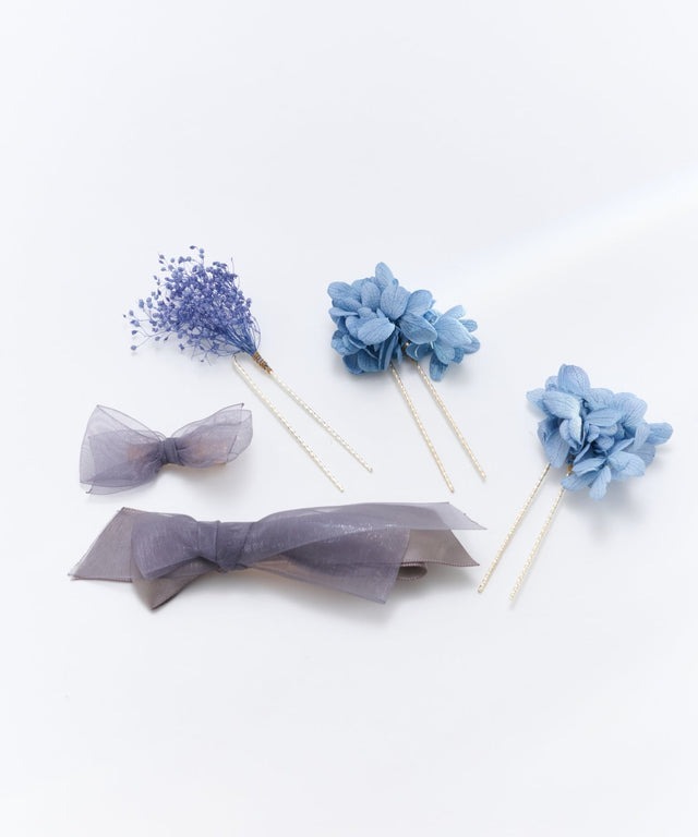 乾花蝴蝶結髮飾SET