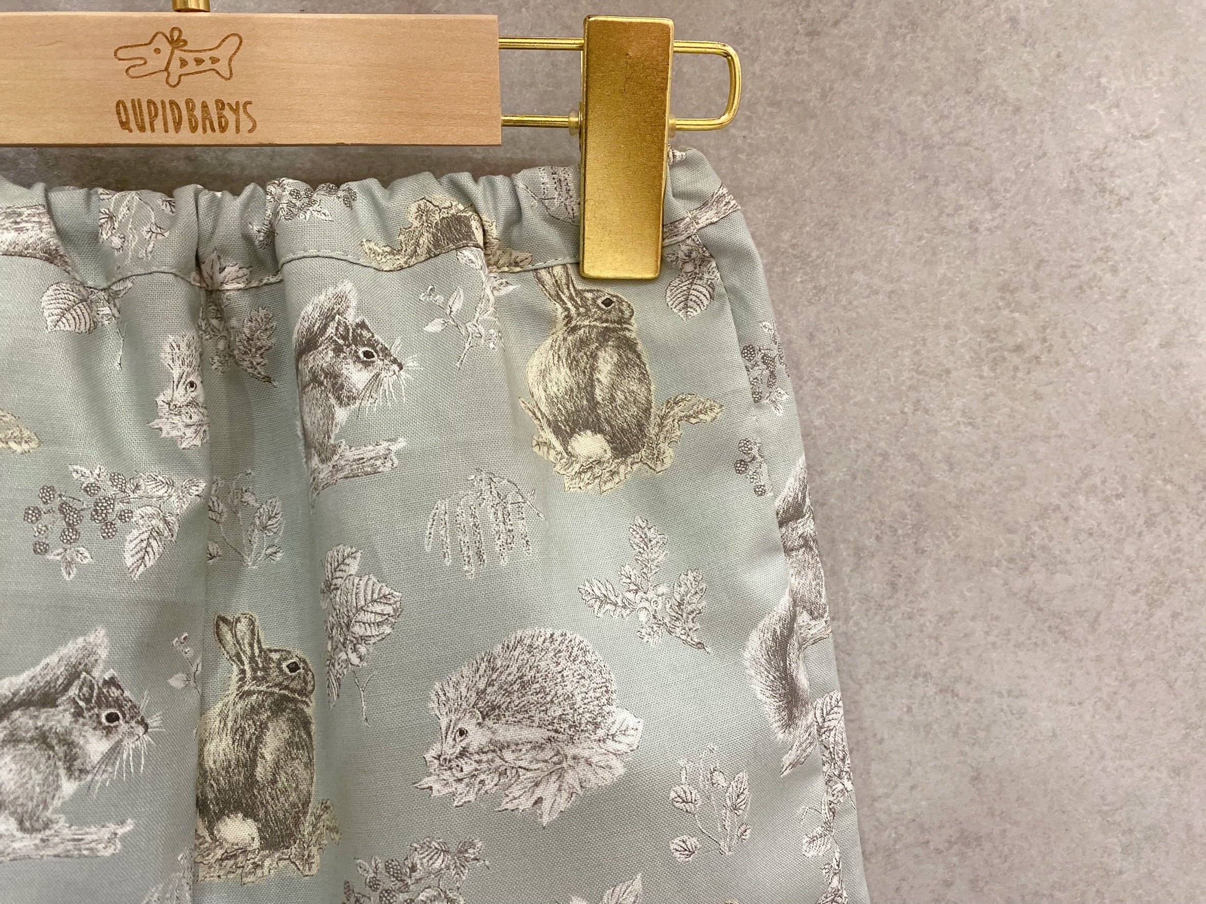 綠寫實兔兔 九分寬褲 ( 90)