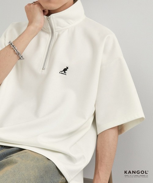 #預購 KANGOL POLO 拉絨半拉鍊 刺繡 小LOGO短踢 5色