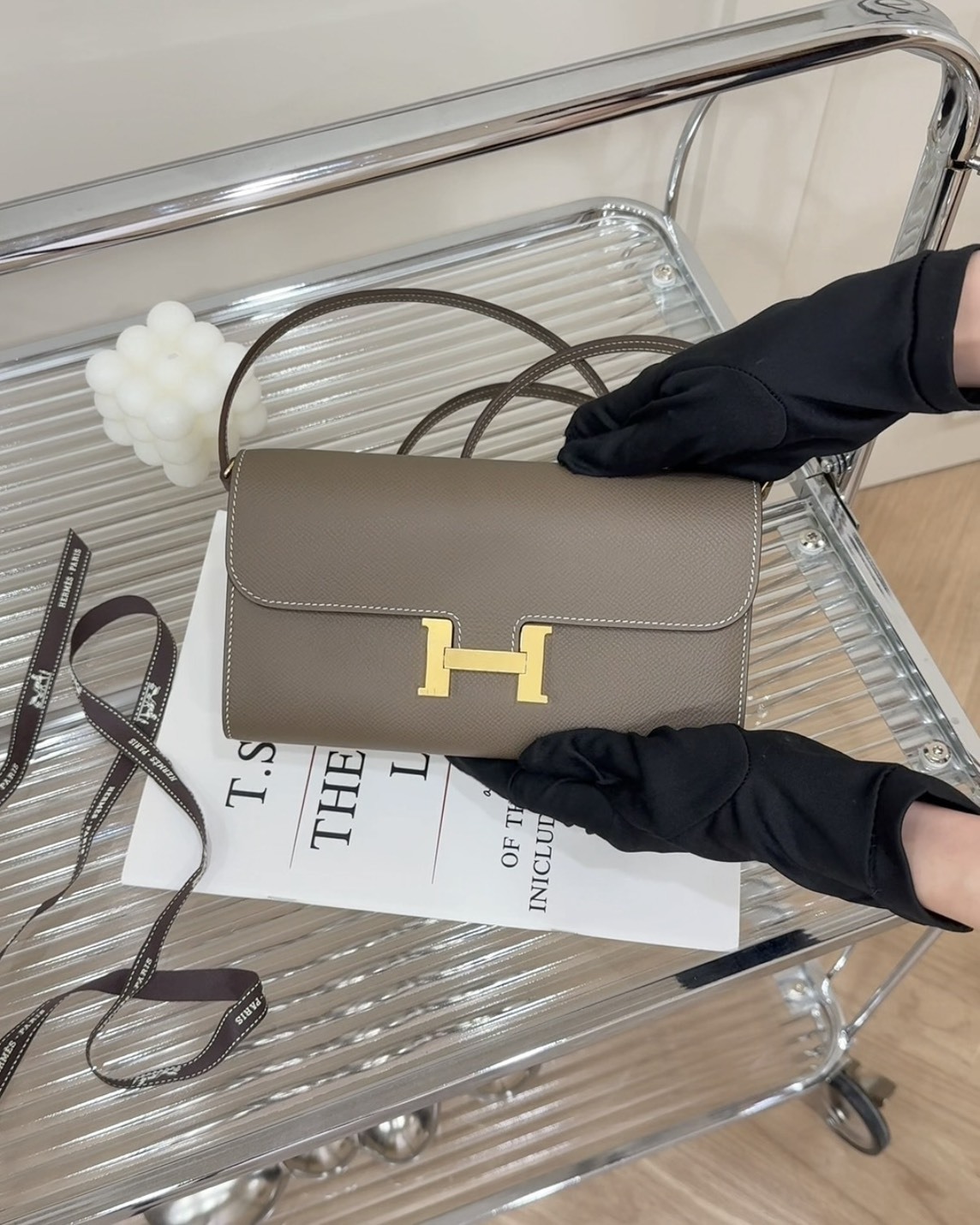 HERMES｜CONSTANCE 康康 TO GO EPSOM大象灰金扣