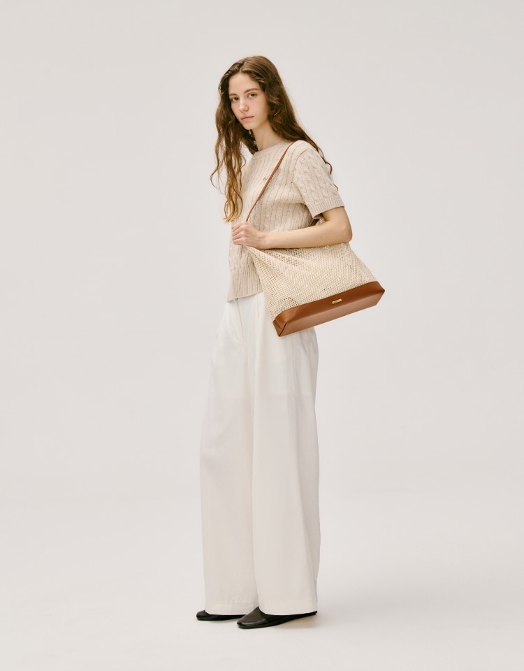 depound ♥ bay net bag (shoulder) L /追跡付 DEPOUND Bay Net Bag (Shoulder) - Brown (L)