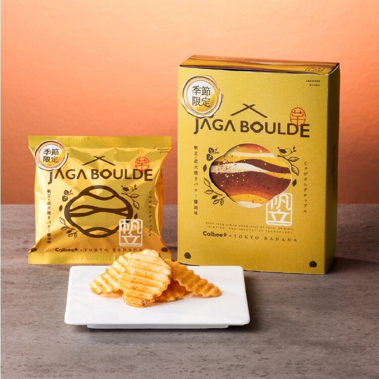 Calbee PLUS x Tokyo Banana 牛油醬油炭燒扇貝味厚切薯片