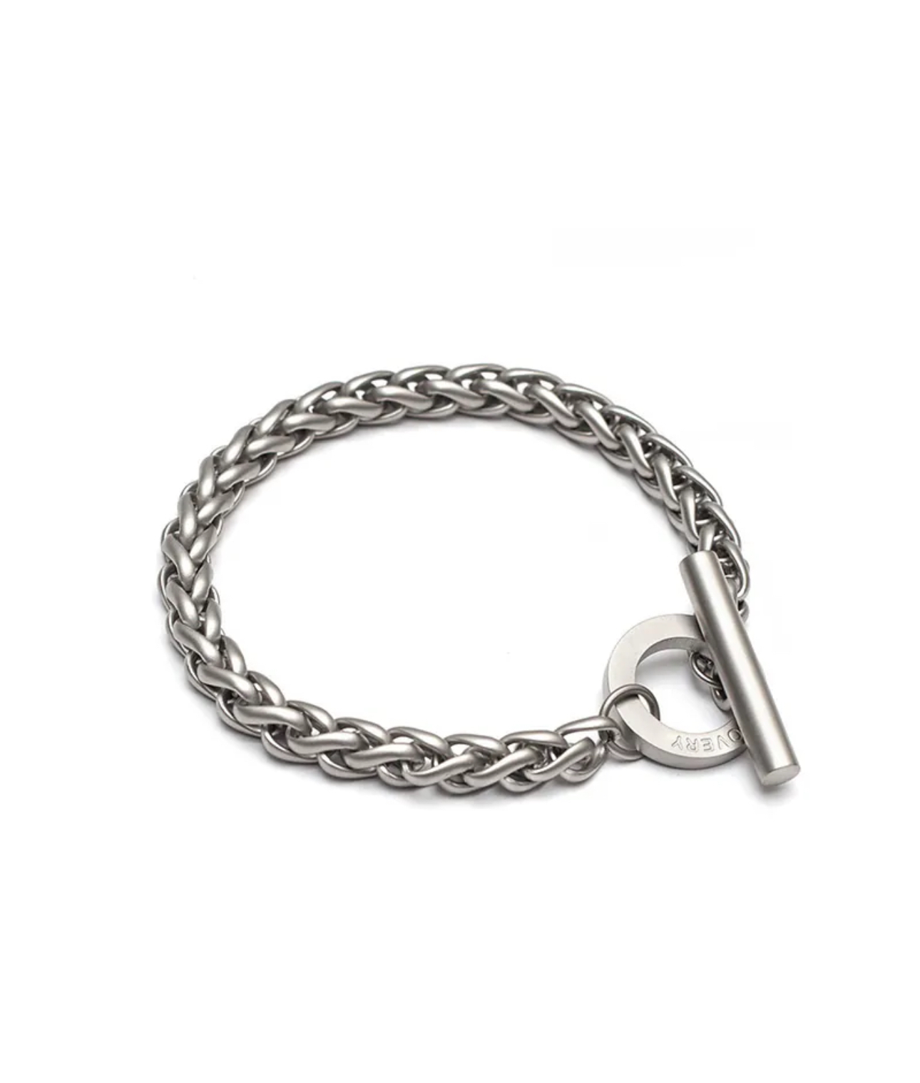 RECOVERY 粗麻花手鍊 (霧銀)