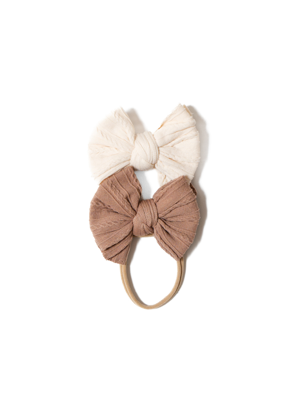 髮飾髮帶兩用兩件組《軟綿綿的奶油可可》