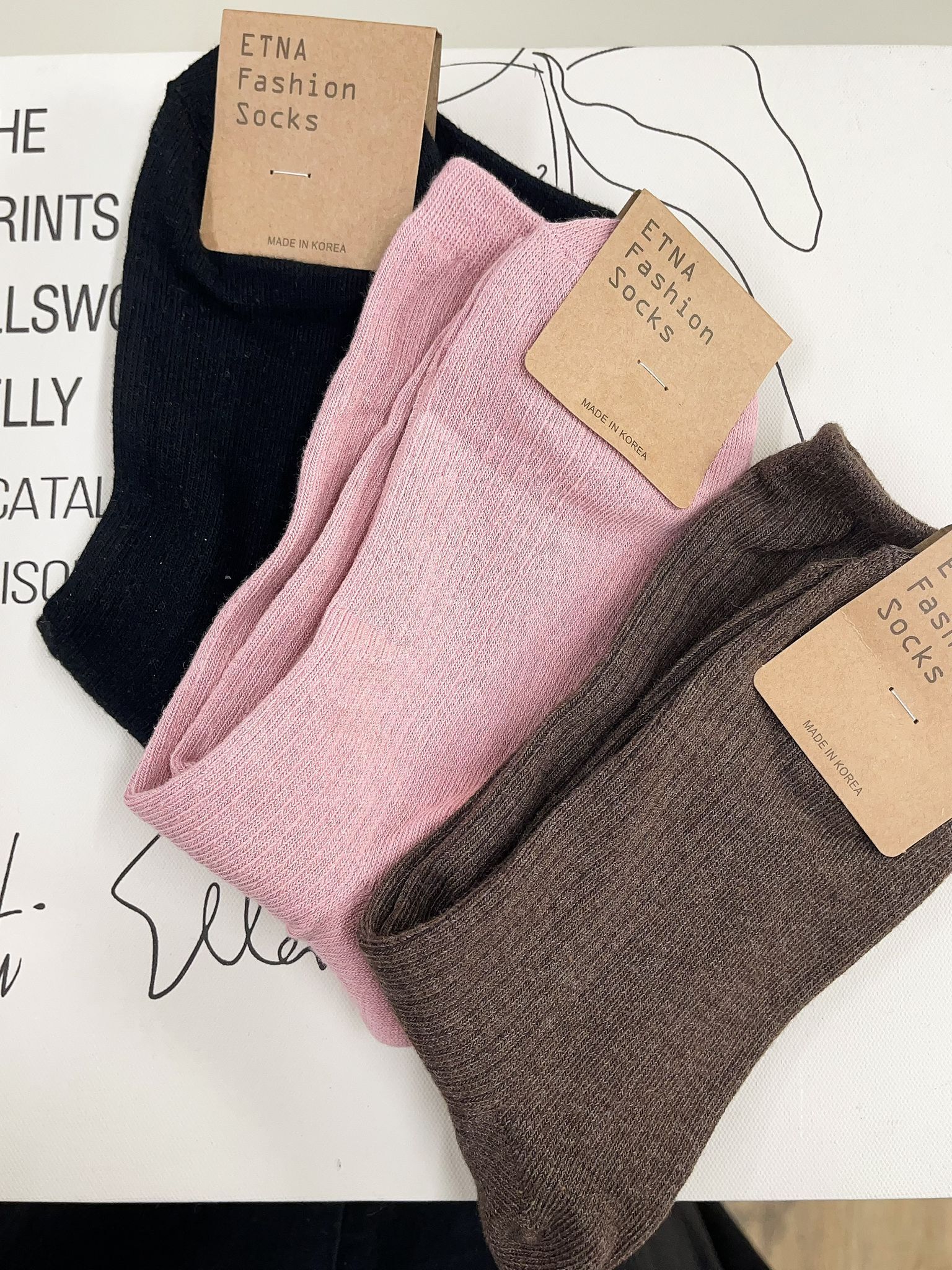 Ac701/單色簡潔襪子