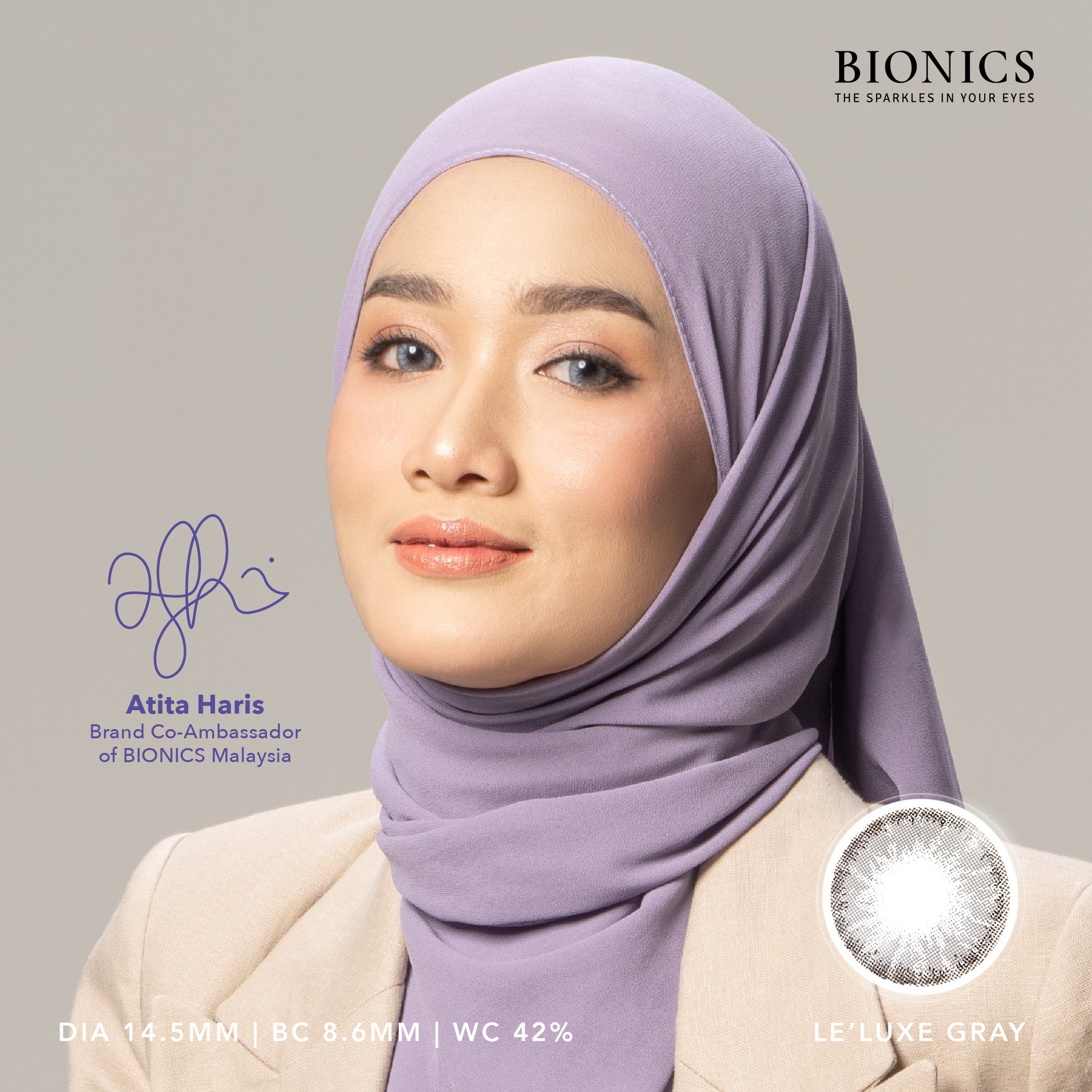 Firstlook Celebrite 3 Months Color Contact Lens 2 pcs/Box ( Lamour Honey , Lamour  Grey , Leluxe Grey , Leluxe Hazel)