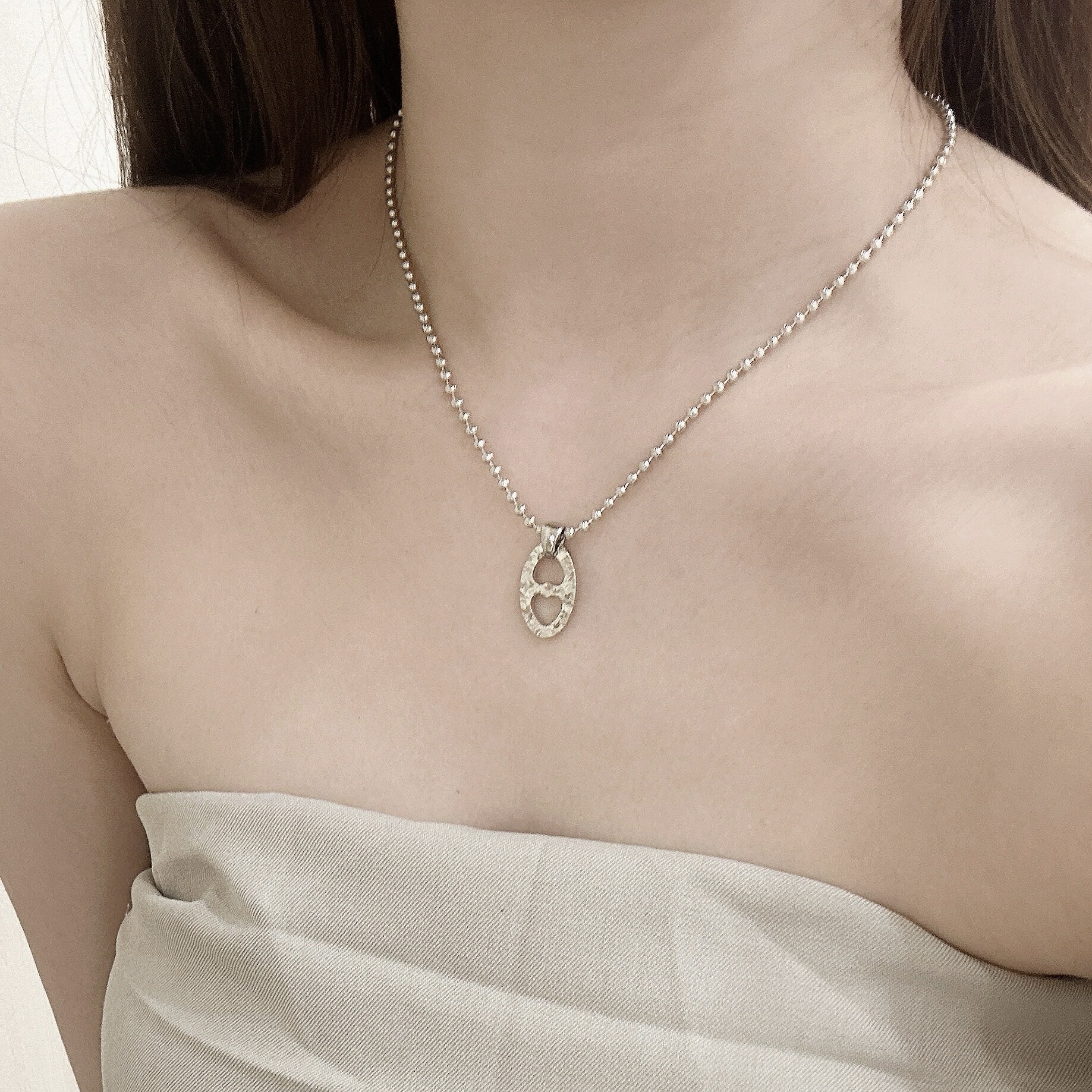 D07圓珠切割豬鼻頸鏈