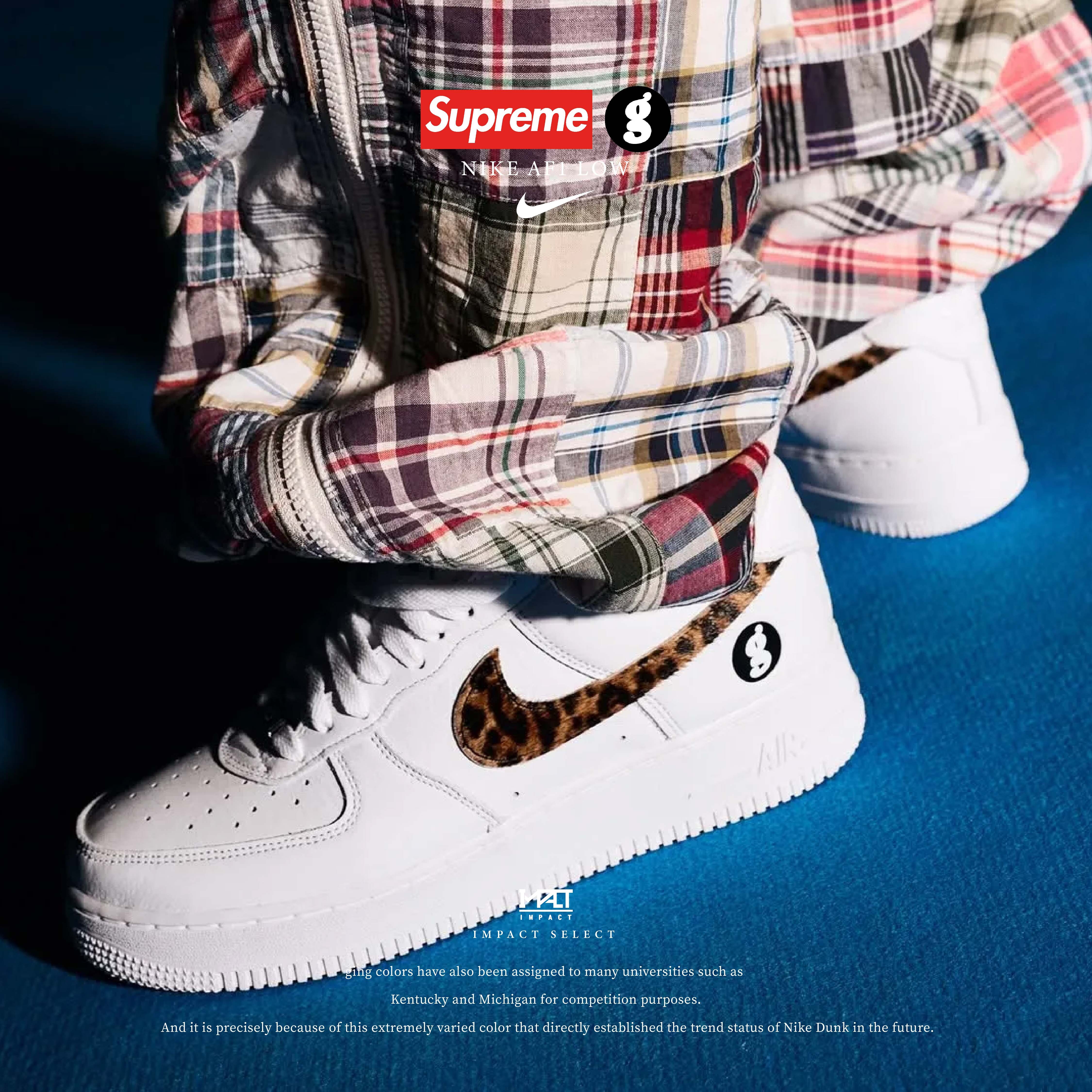 Supreme x GOODENOUGH 藤原浩 x Nike AF1 聯名款 豹紋 IM3483-100