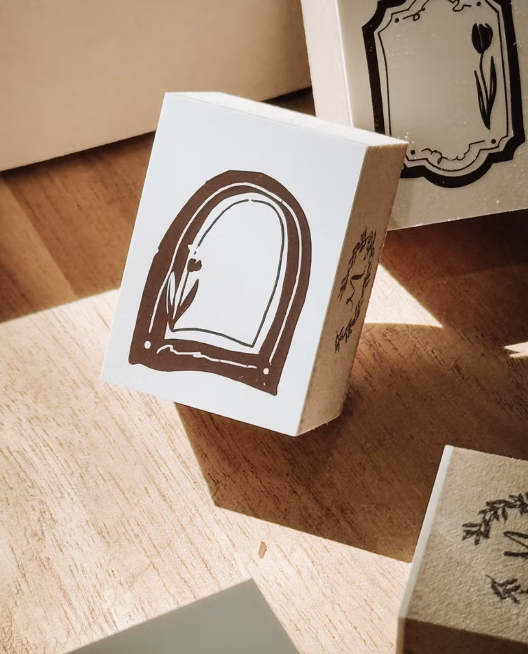 喵大 Meow illustration | 收藏家M先生 - 鬱金香拱門 壓縮木印章