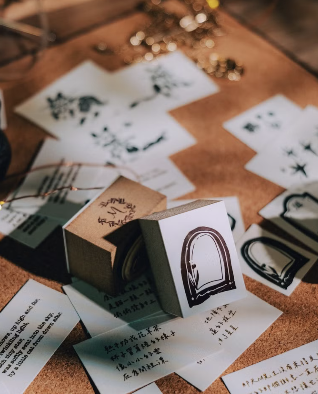 喵大 Meow illustration | 收藏家M先生 - 鬱金香拱門 壓縮木印章