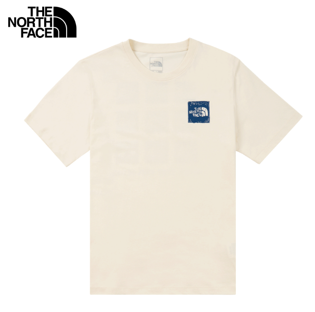 The North Face 北面 米白色 男女同款 LOGO短袖T恤 Novelty Box Tee | 經典戶外潮流款 U REG SS  Jun25