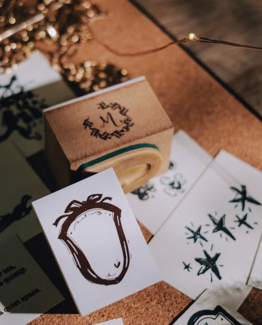 喵大 Meow illustration | 收藏家M先生 - 蝴蝶結盾牌 壓縮木印章