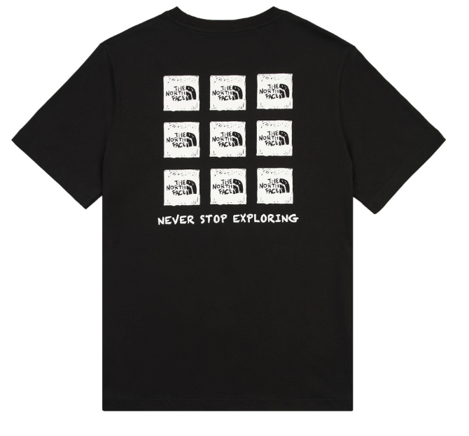 The North Face 北面 男女同款 黑色短袖T恤 Box Logo 印花Tee | 街頭潮流 經典款 U REG SS  JUN25