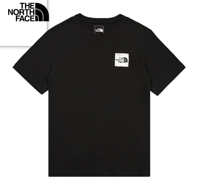 The North Face 北面 男女同款 黑色短袖T恤 Box Logo 印花Tee | 街頭潮流 經典款 U REG SS  JUN25