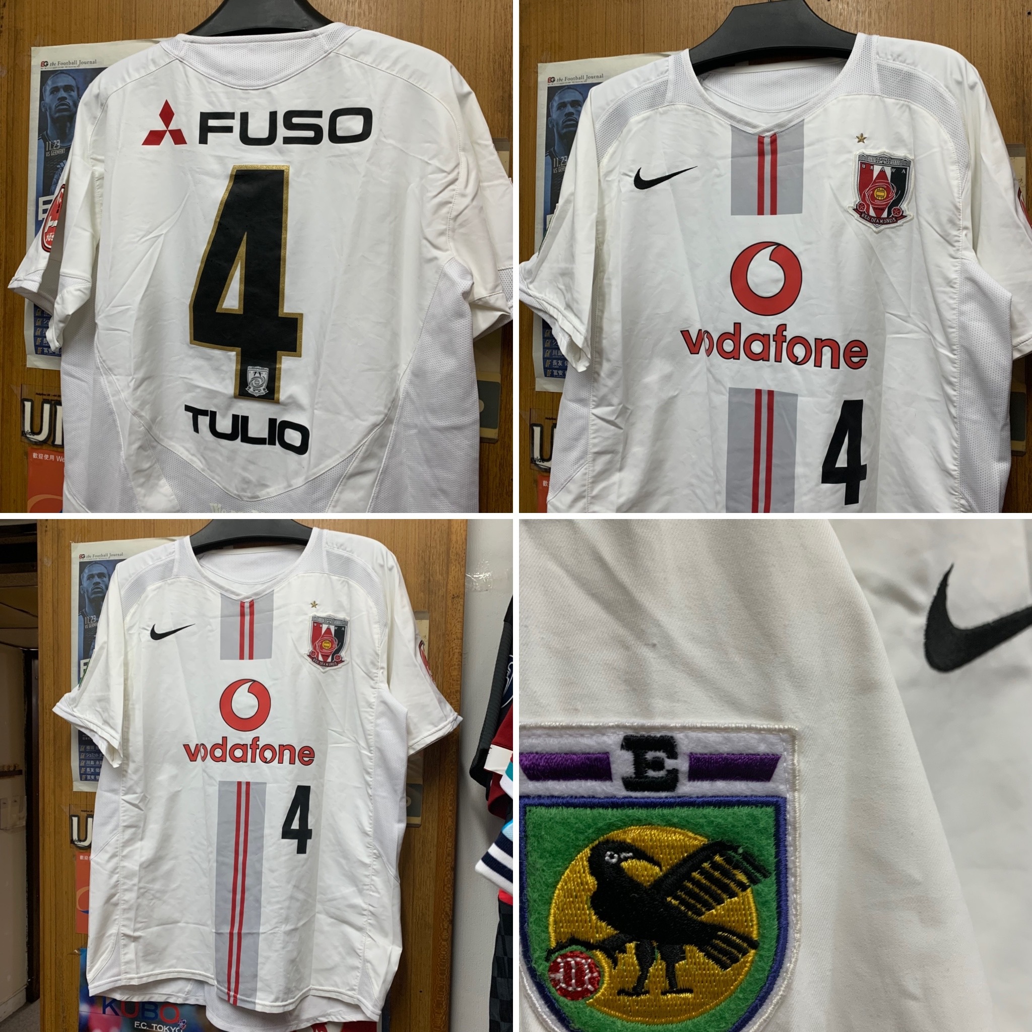 2007 Urawa Red Diamonds Away Shirt with 4 TOLIO  [Used, L 85% New]