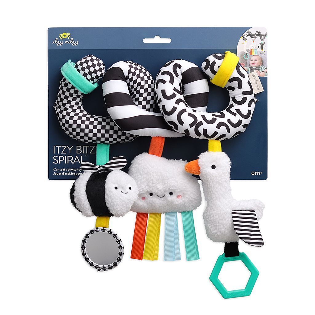【樂森藥局】美國 itzy Ritzy 柔棉捲捲安撫玩具 黑白印象