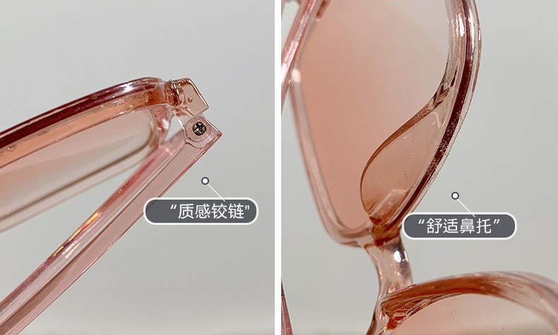 Studded Gradient Square Sunglasses with Soft Leather Pouch