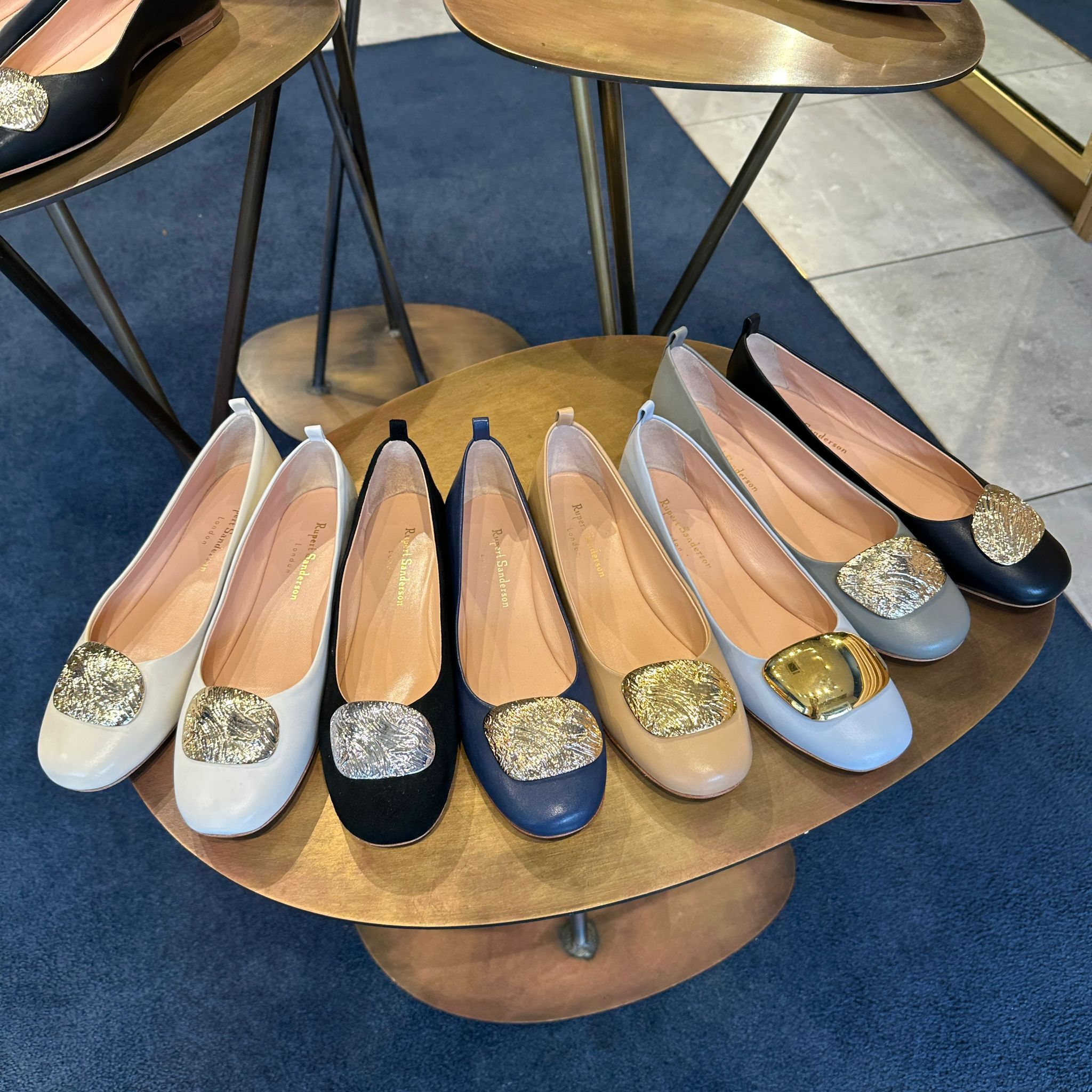 Rupert Sanderson RS Vedette Ripple Ballerinas Multi Color