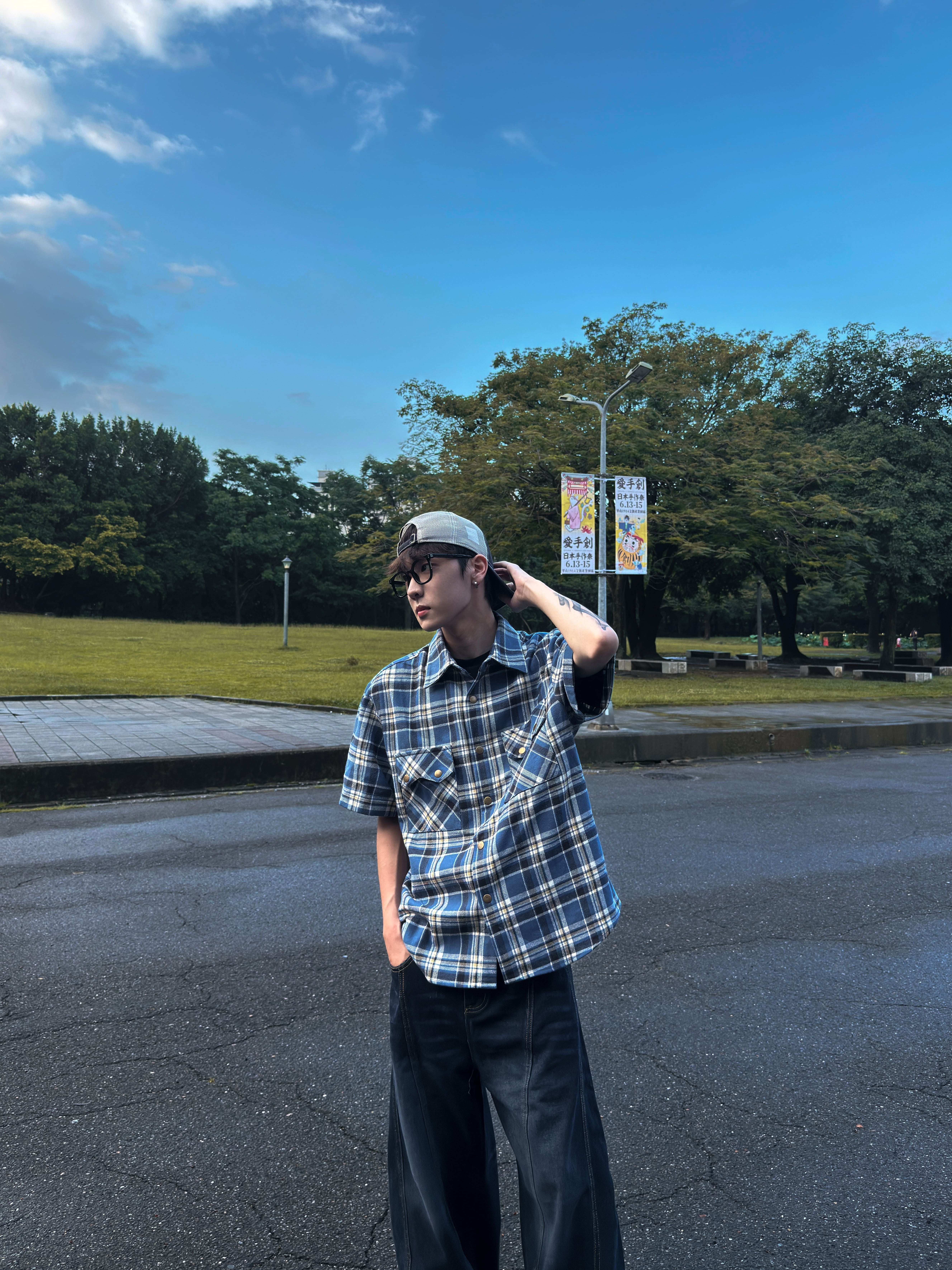 (現貨) 韓系質感復古格紋衫