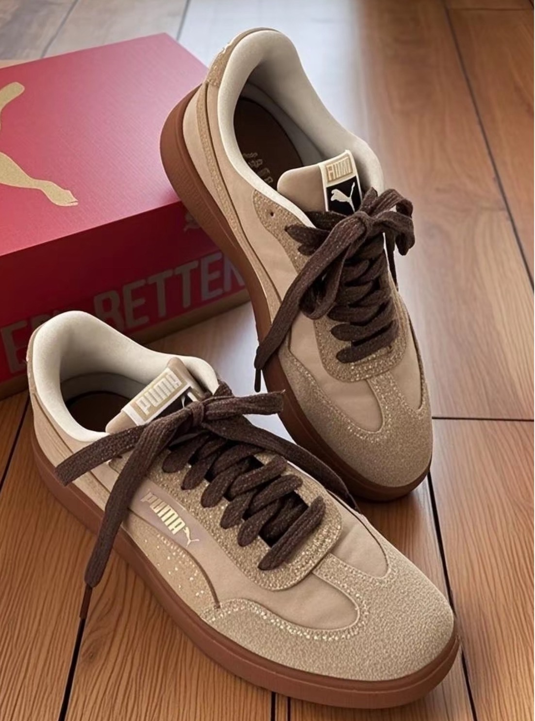 PUMA ASCENSO 棕色 男女同款 潮流板鞋 薄底休閒鞋 防滑耐磨 低幫運動鞋 Jun25