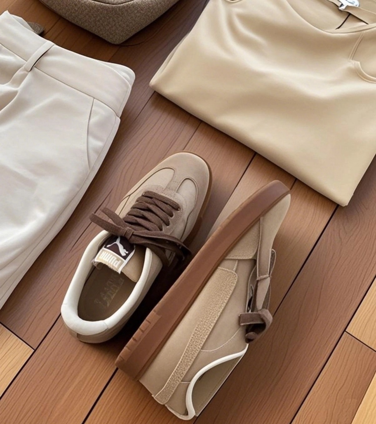 PUMA ASCENSO 棕色 男女同款 潮流板鞋 薄底休閒鞋 防滑耐磨 低幫運動鞋 Jun25