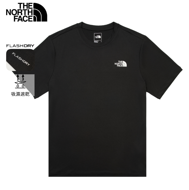 The North Face 北面 男款 黑色排汗短袖T恤 24/7 快乾運動機能上衣 | 戶外訓練 REG版型 S/S Tee  JUN25