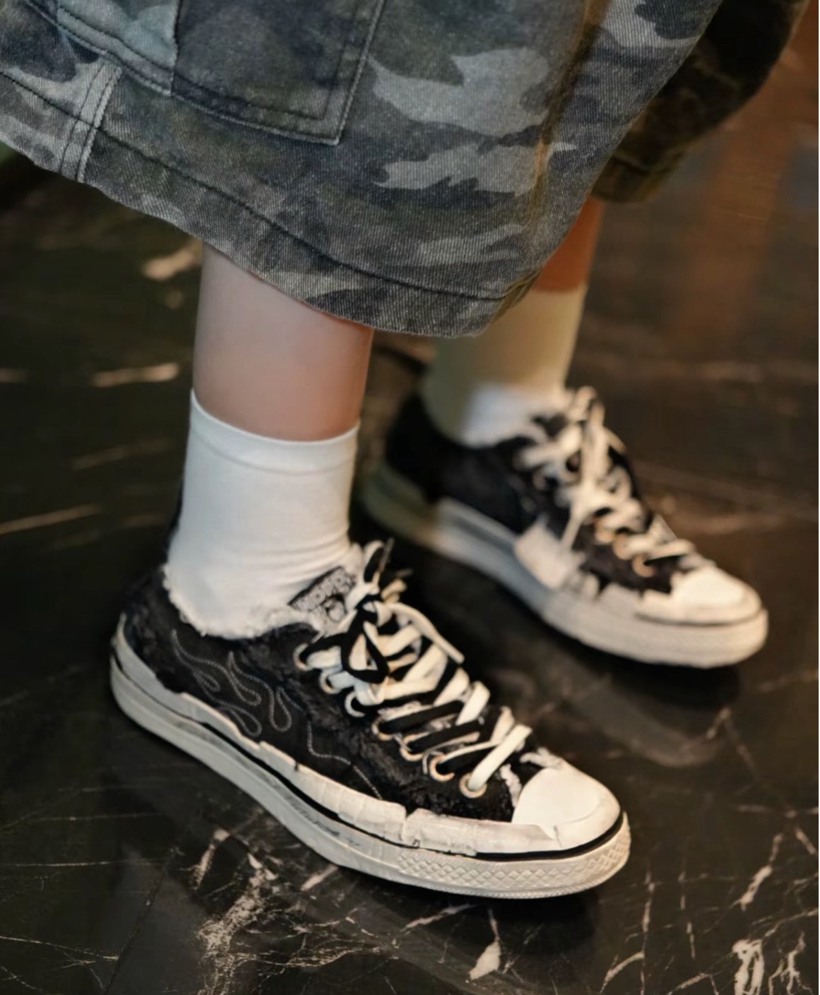 xVESSEL x 回到未來 x NDPD 三方聯名 黑色 男女同款 潮流低幫板鞋 防滑防水 百搭休閒鞋 Jun25