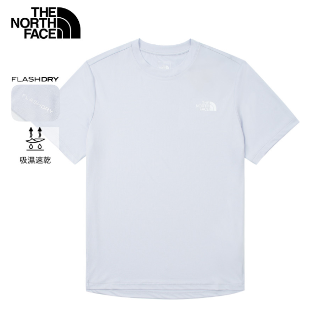 The North Face 北面 男款 白色排汗短袖T恤 24/7 快乾運動機能上衣 | 戶外訓練 REG版型 S/S Tee  JUN25