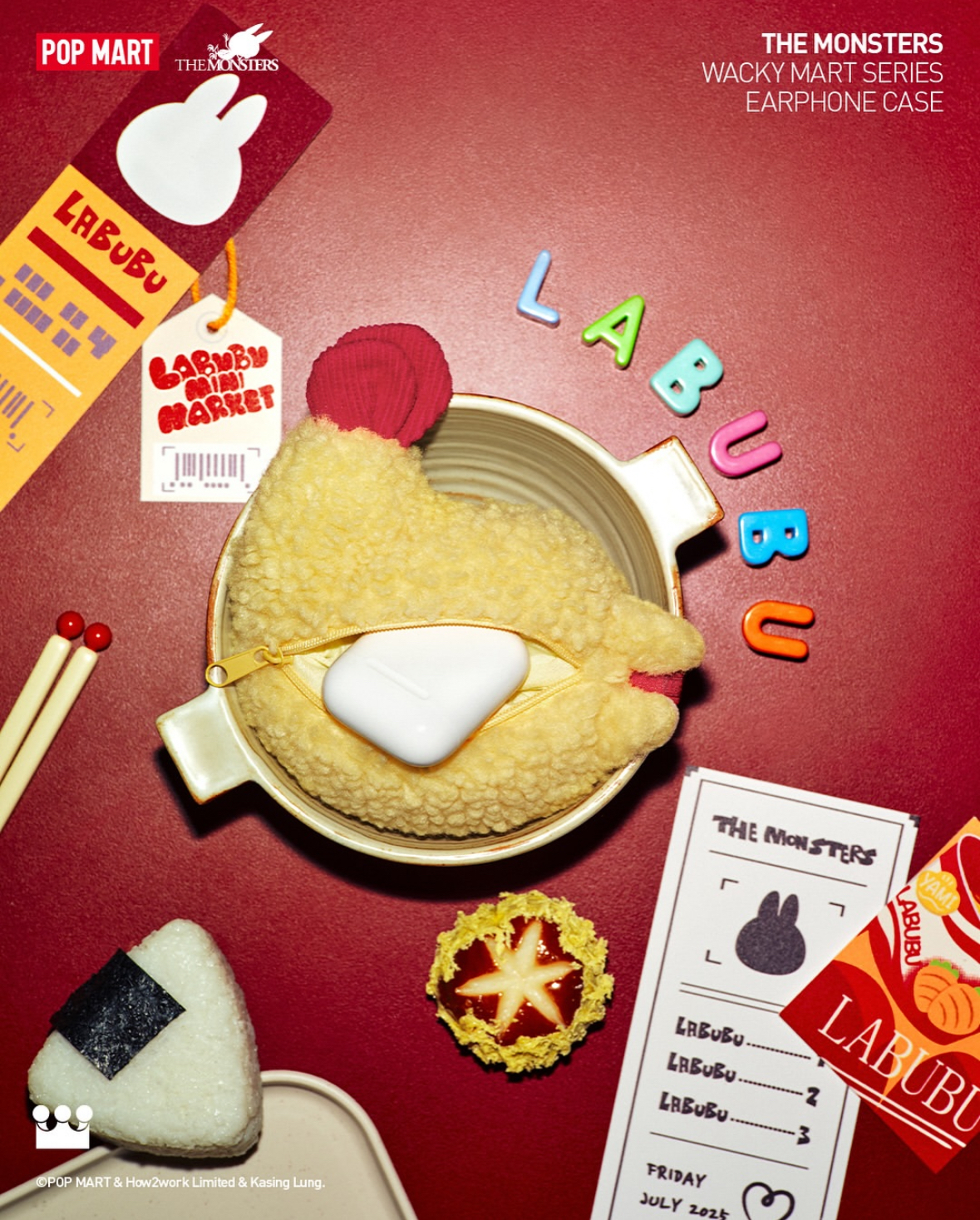 THE MONSTER LABUBU Wacky Mart Earphone case (Tempura Sh