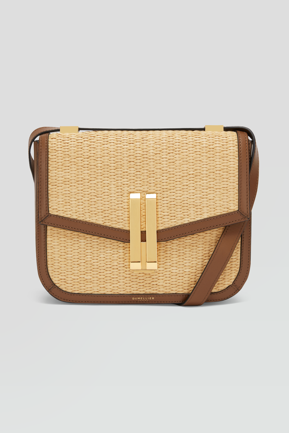DeMellier｜VANCOUVER 真皮藤編方形肩背包