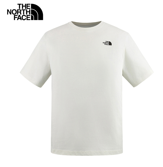 The North Face 北面 男女同款 白色印花短袖T恤 SAME PLANET | 環保主題 潮流圖案上衣 Unisex Graphic Tee  JUN25