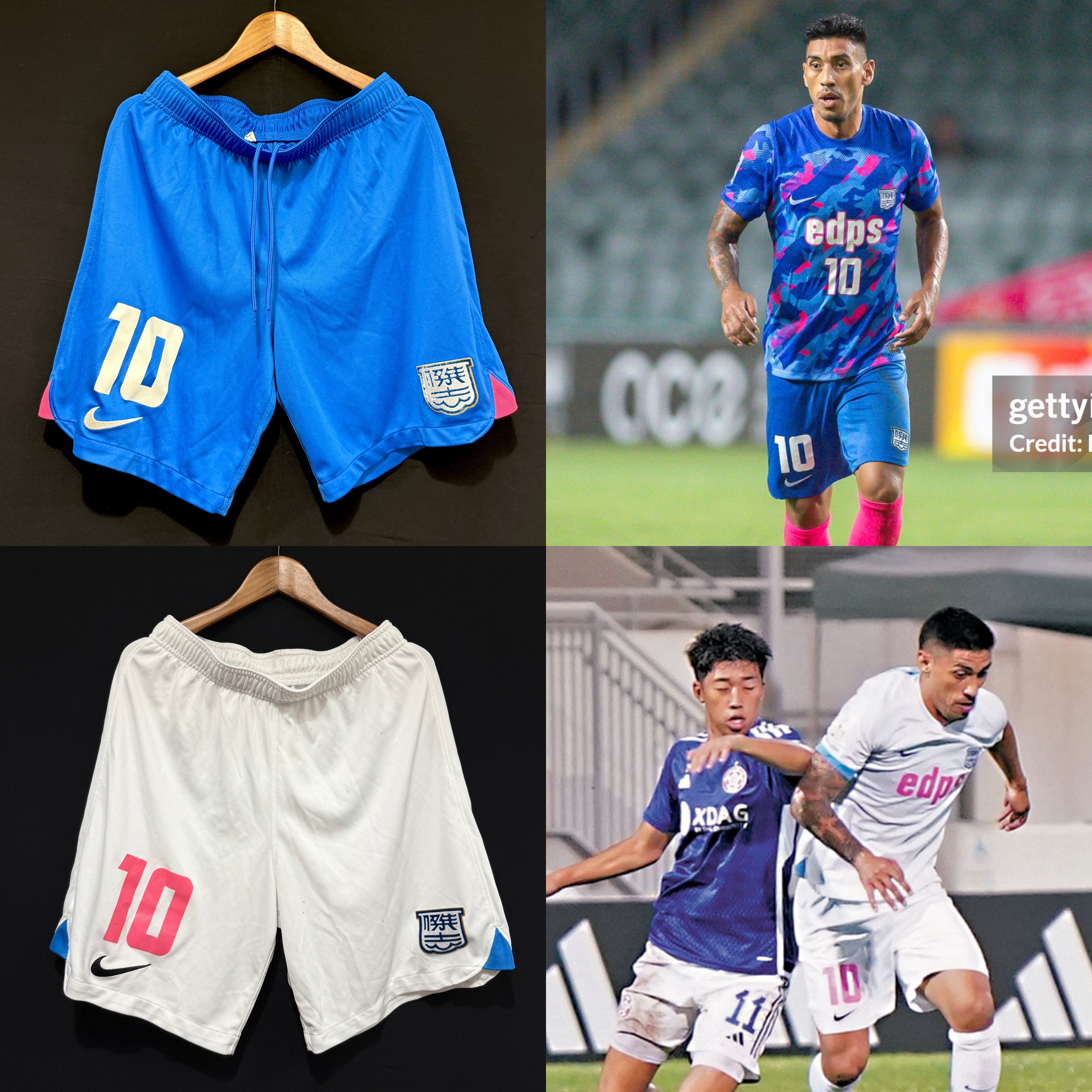 (Match Worn) Kitchee 2023-2024 Nike Match Worn Game Shorts #10 CLEITON