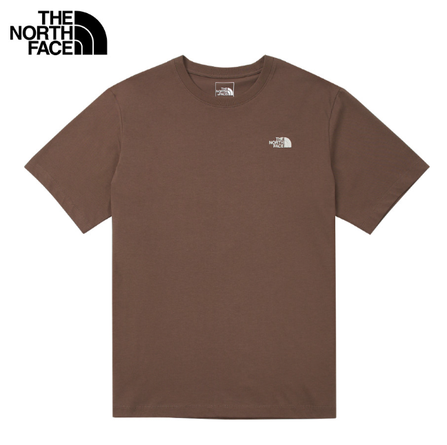 The North Face 北面 男女同款 色印花短袖T恤 SAME PLANET | 環保主題 潮流圖案上衣 Unisex Graphic Tee 咖啡色  JUN25