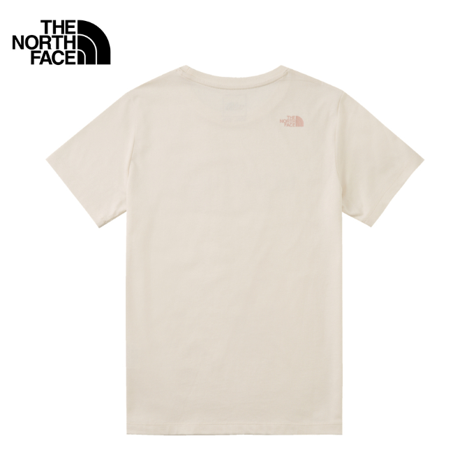 The North Face 北面 女款 米白色 三色LOGO印花短袖T恤 | 經典戶外潮T 百搭純棉 Graphic Tee  JUN25