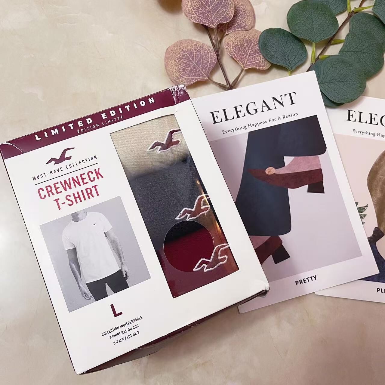 絕版色 HOLLISTER 3PACK SMALL LOGO TEE