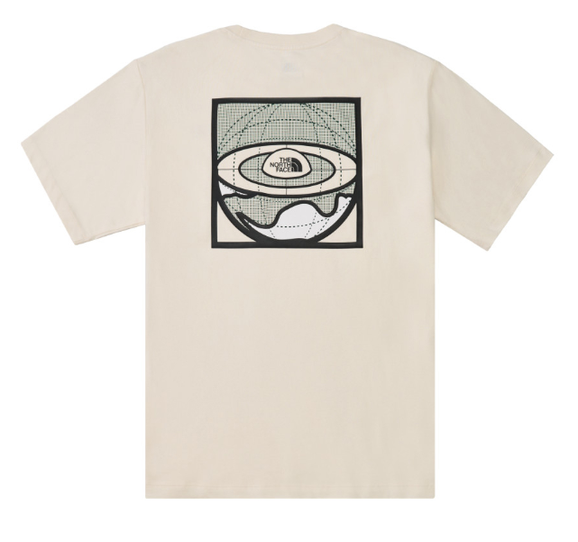 The North Face 北面 男女同款 米白色短袖T恤 PLANET OF PLANET | 環保主題印花潮T Unisex Graphic Tee  JUN25