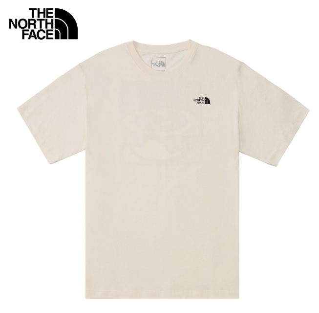 The North Face 北面 男女同款 米白色短袖T恤 PLANET OF PLANET | 環保主題印花潮T Unisex Graphic Tee  JUN25