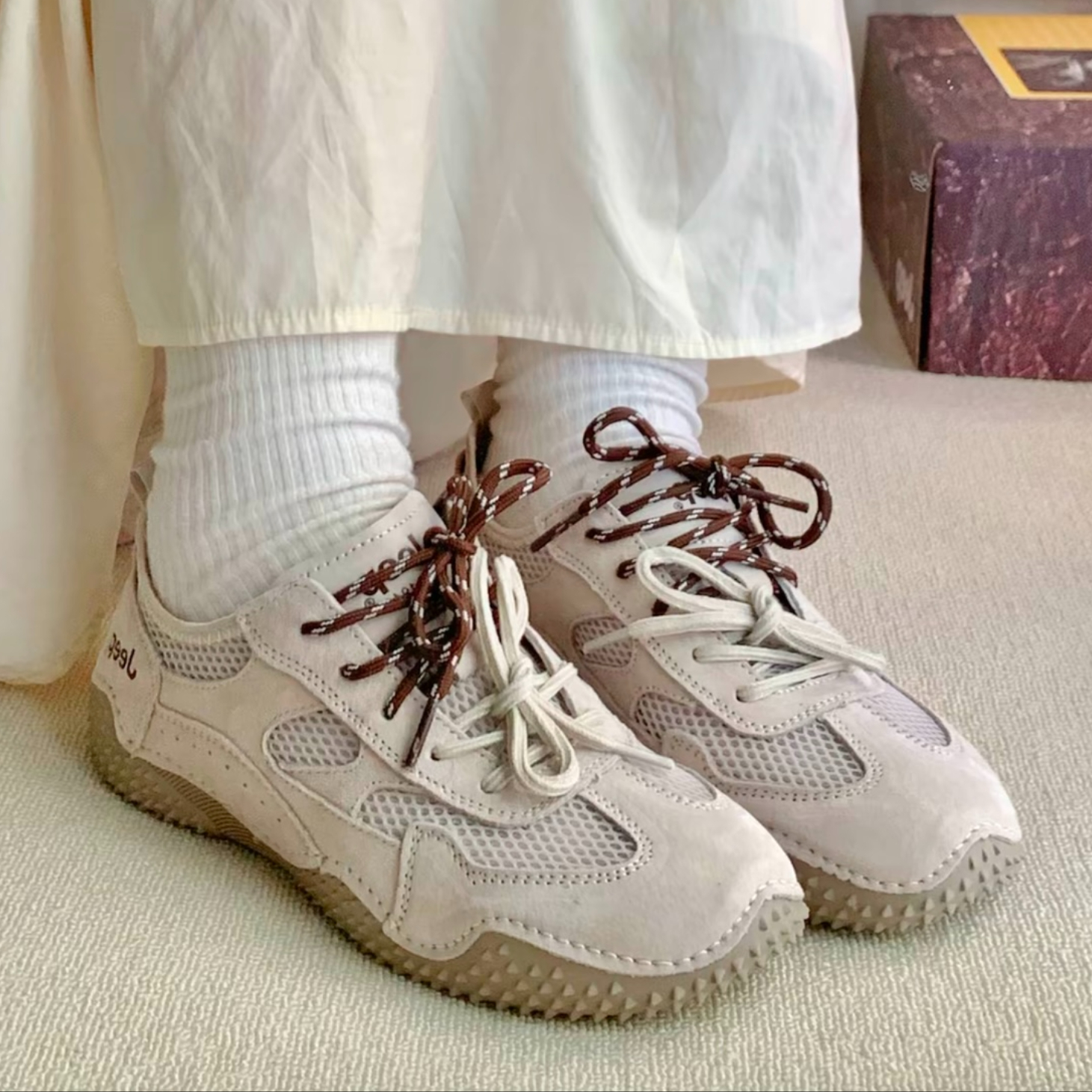 JEEP Dual-Lace Casual Shoes - Grey