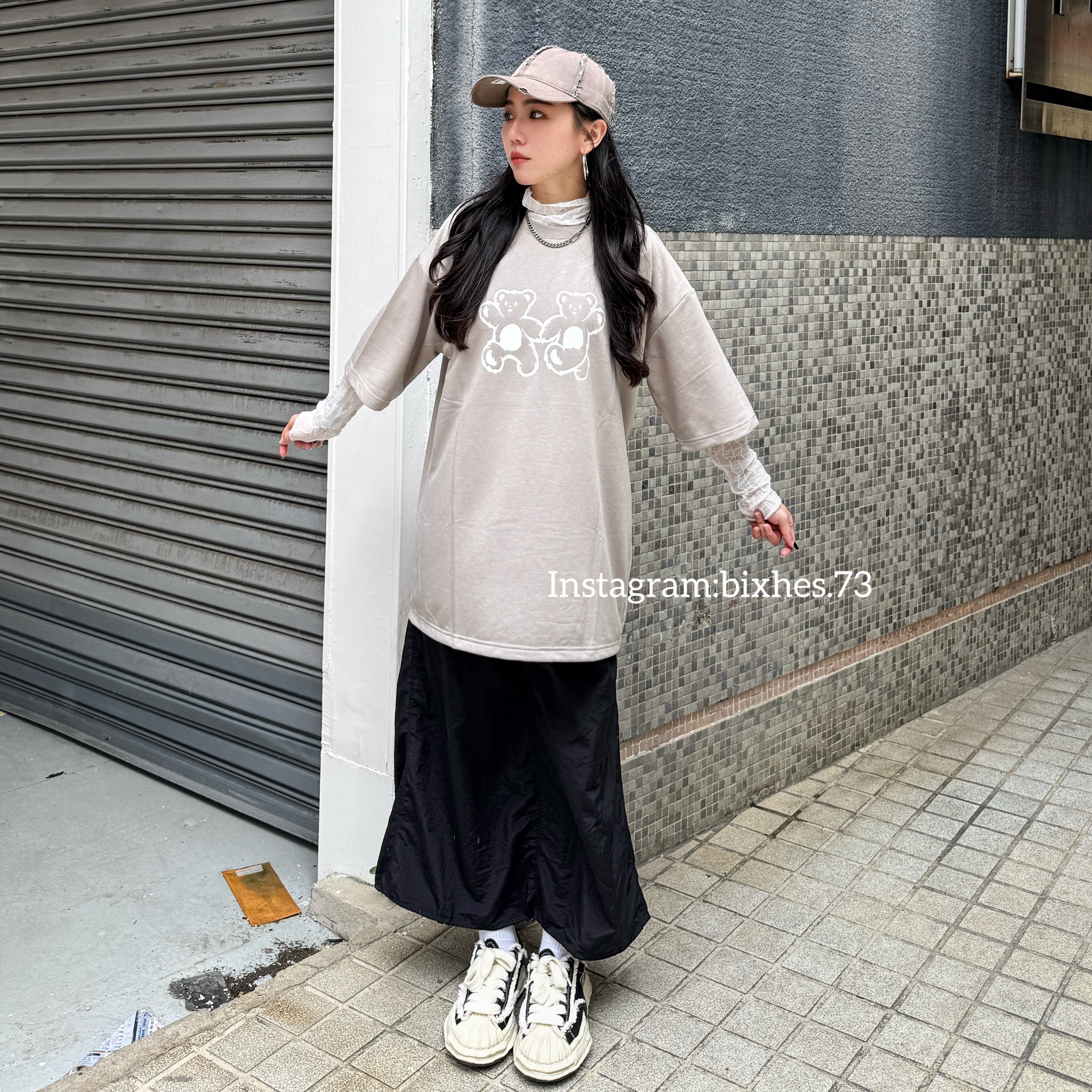 熊熊寬版短T(A00112)