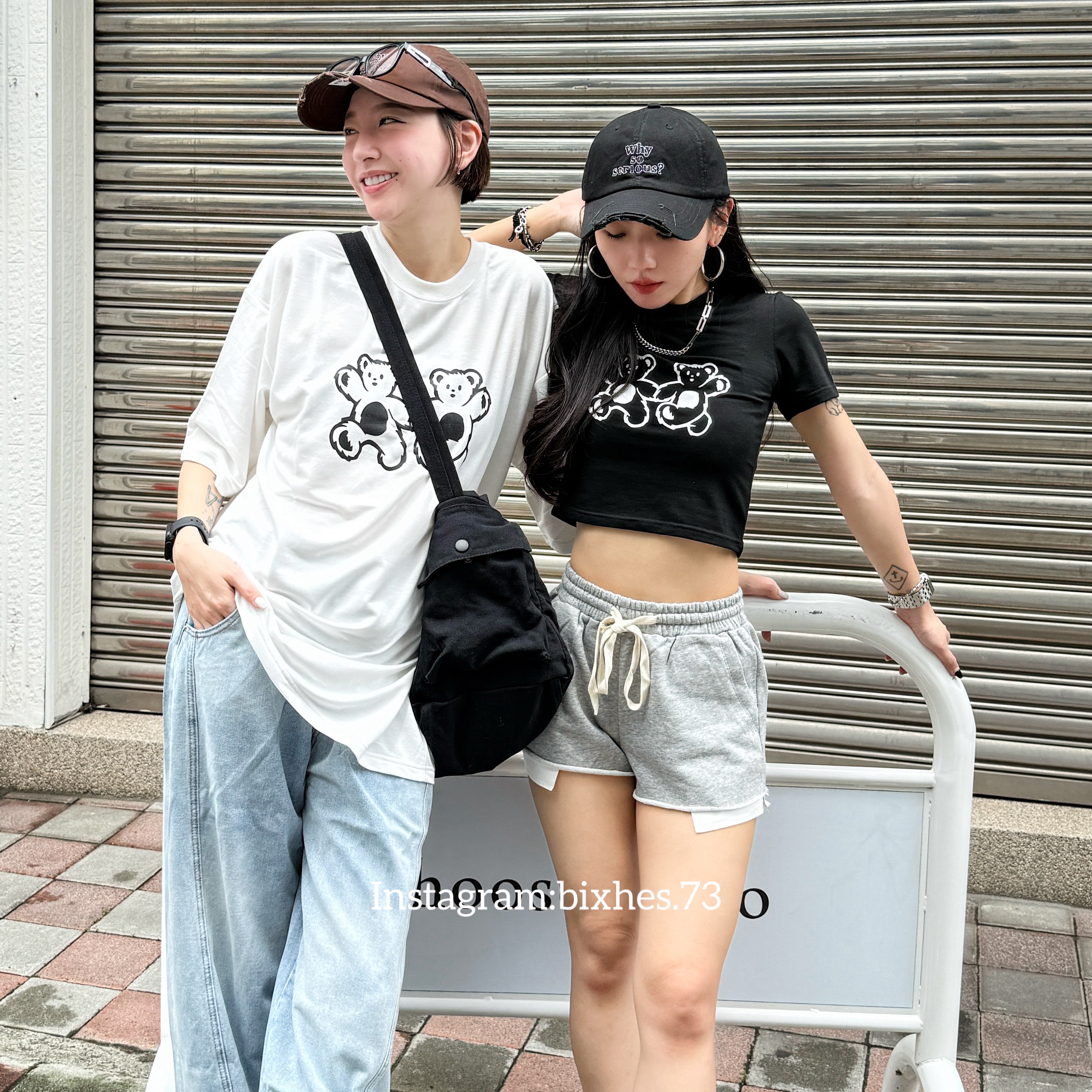 熊熊寬版短T(A00112)