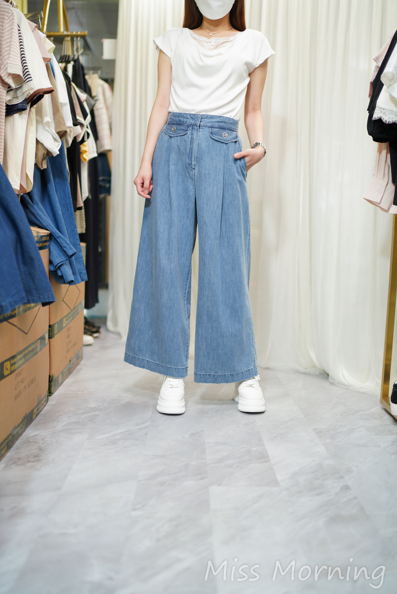 內lace點綴靚棉tee(14640)